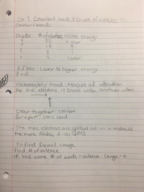 chem 260 week one notes