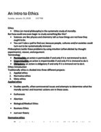 Into to Ethics