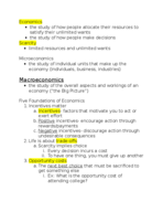 Macroeconomics, Week 1