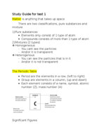 Survey of Chem Exam 1 Study Guide