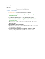Trigonometry Week 2 Notes