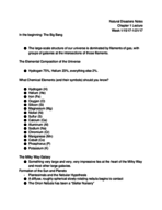 Natural Disasters Week 1 Notes