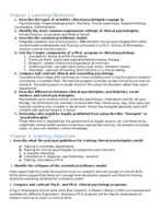 Clinical and Counseling Psychology