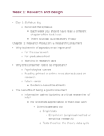 Week 1: Research and design