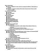 Public Health Study Guide Exam 1