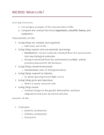 BSC2010, What is life/Chemistry of Life Notes