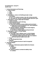BISC 1006, Jan 18 notes