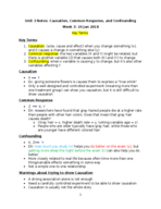 Unit 3 Notes: Causation