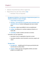 Chapter 1 Notes (Lecture and Text)