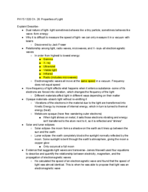 PHYS 1320 Ch. 26 Properties of Light