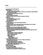 FIN 3320 Class notes Ch.1