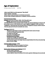HIST 1310- Week 1 Notes