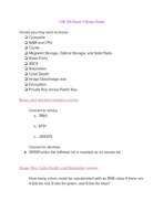 CSE Exam 1 Study Guide