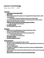 Cancer Biology Lectures 2 & 3 Terminology and History