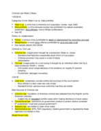 Introduction to Criminal Law Week 2 Notes