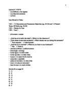 SPAN 1001 Week 3 Notes