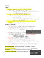 Sociology- Week 1 Notes
