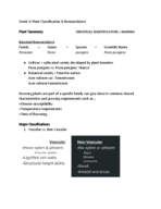 Week 3 - Plant Classification & Nomenclature 