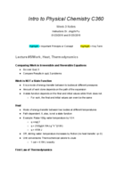 Intro to Physical Chemistry Week 3 Notes