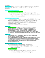 Adolescent Psych Study Guide