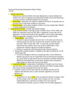 Social and Personality Development Week 3 Notes