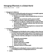 Management of Organizations, Week 1 