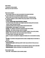 COMM 104 Exam 1 Notes