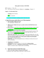Exam 1 microbiology guide