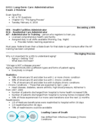 H411 LTC Exam 2 Study Guide 