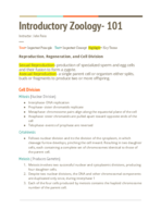 Reproduction, Regeneration and Cell division