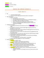 Bio 105 Module 2: Genetics