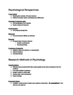 Psychology 1A week two notes