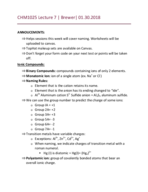 CHM1025 Study Guide for Exam 2