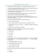 Geography Study Guide 