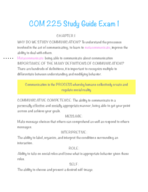 Exam 1 Study Guide
