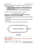 Intro to Micro Econ: Lecture 2 & 3 Exam 1