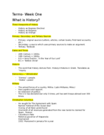 Week One Terms