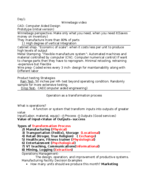 Operational Management Week 3 notes 