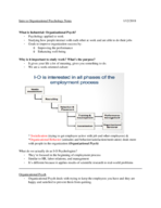 Organizational Psych 3680 Lectures 1-7