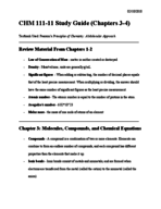 CHM 111-11 Chapter 3-4 Study Guide