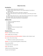 Bio 101 Week 2 Notes