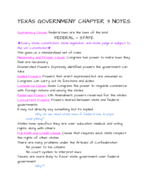 Texas Government Week 3 Notes