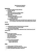 Data Structures and Algorithms: Final Study Guide