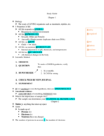 The study guide for the first test