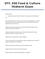 Food and Nutrition Study Guide