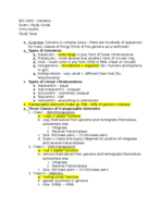 BIO 2400 Exam I Study Guide
