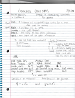 Genetics Week 1