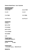 Elementary Classical Physics 1 Spring 2018 Exam 1 