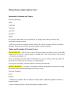 Physical Science Test 1 Study Guide 