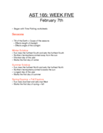 AST 165, Week 5